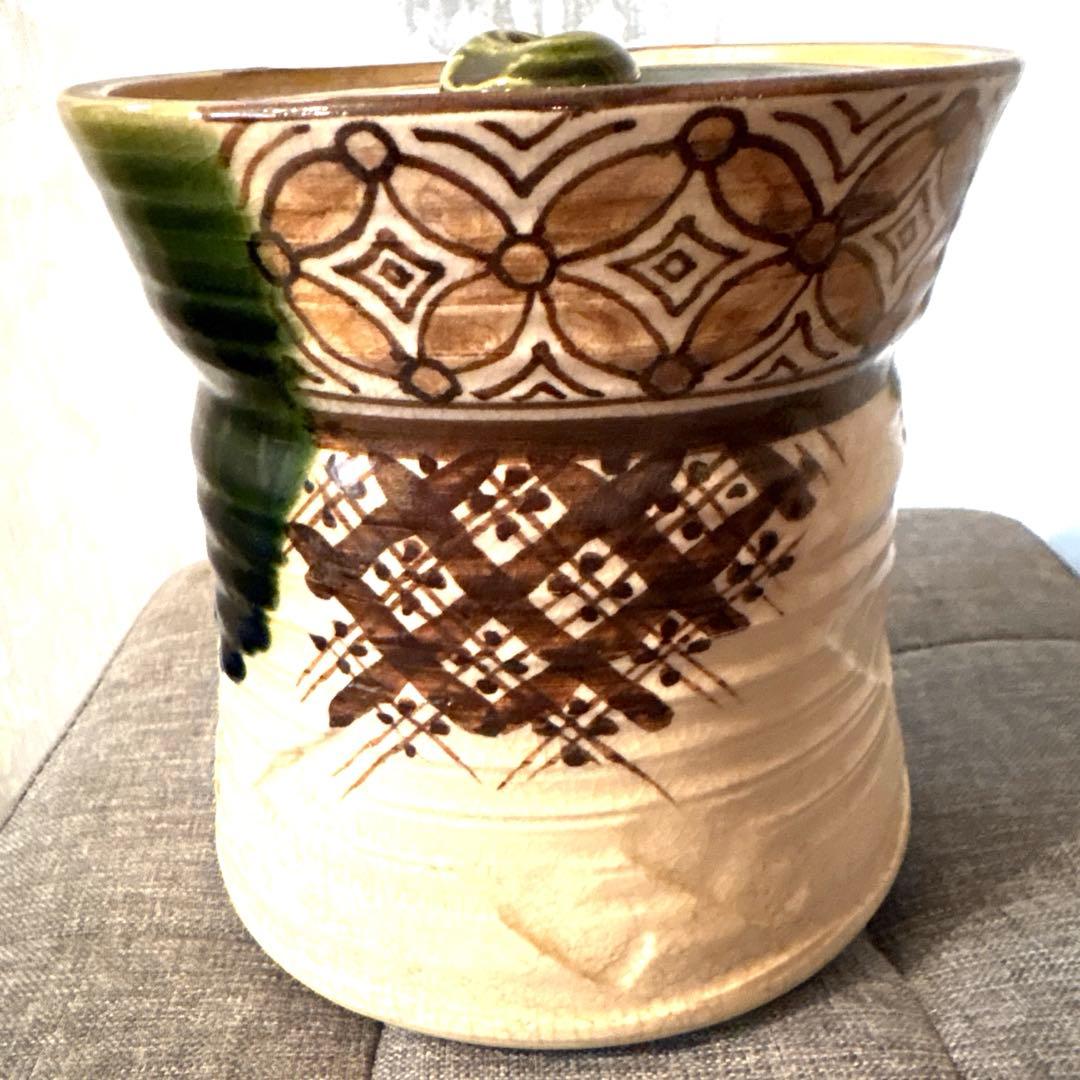 【 水指 / 織部焼 】 茶道具 茶道 伝統陶芸品