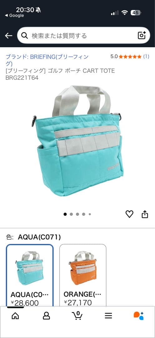 CART TOTE CP CR（カートトート) BRIEFING GOLF