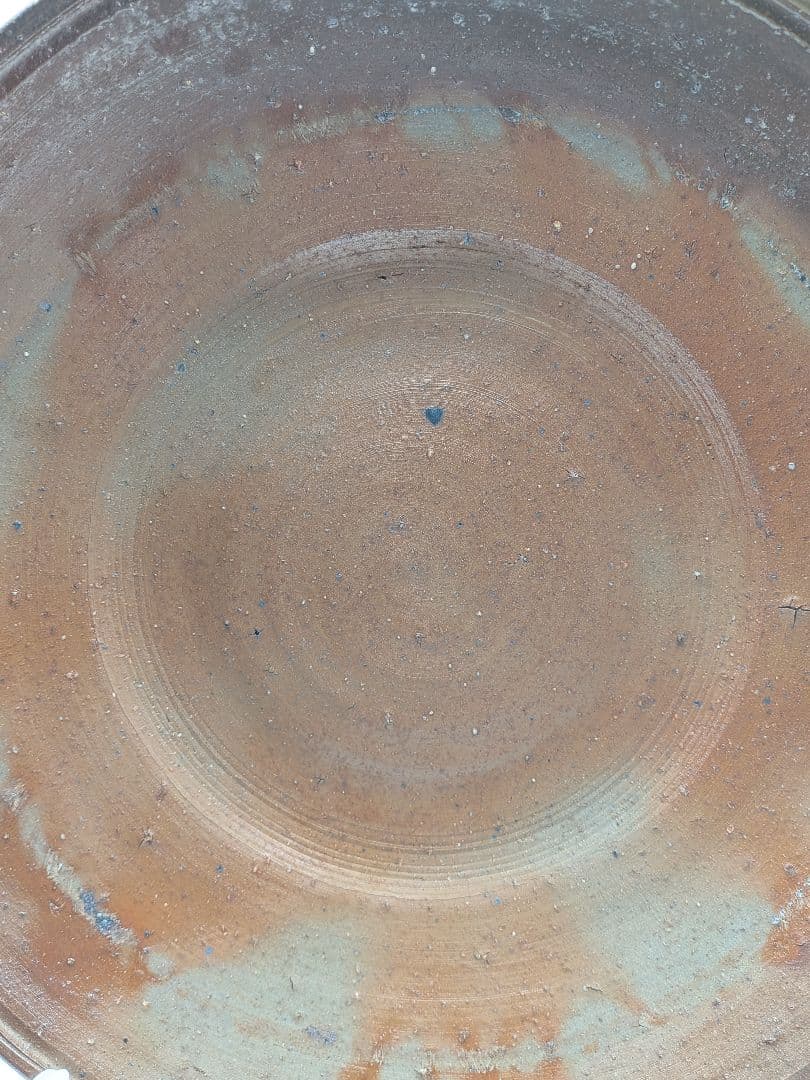 岡山県重要無形文化財 金重晃介 備前焼 大平鉢 共箱合布栞 大皿 食器 盛り皿