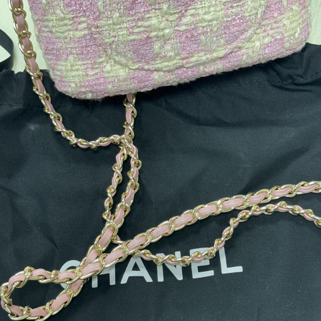 限定版✨非売品ピンク ツイード ショルダーバッグ