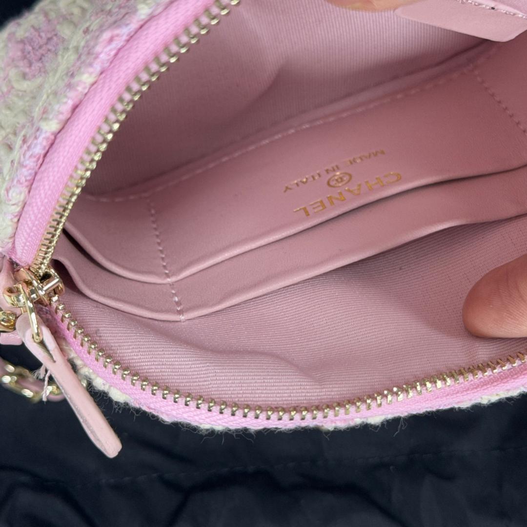 限定版✨非売品ピンク ツイード ショルダーバッグ