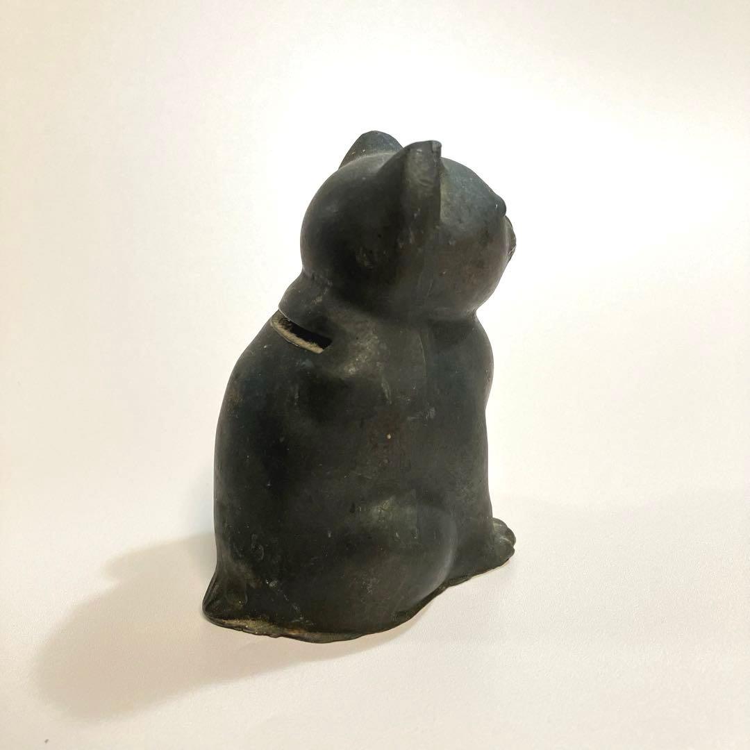 骨董　招き猫　貯金玉　アンチモニー　まねき猫　ラッキーキャット　縁起物　民芸