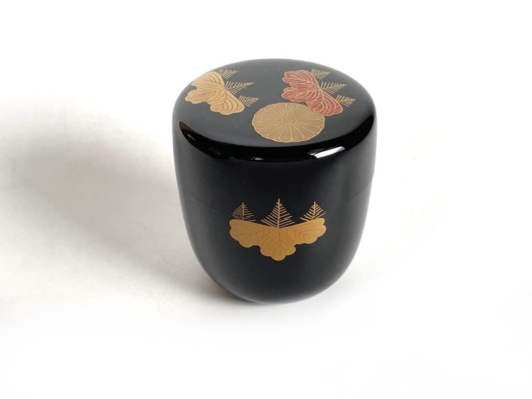 漆工　蒔絵師　中村宗尹　高台寺　中棗　棗　菊桐蒔絵　茶道具