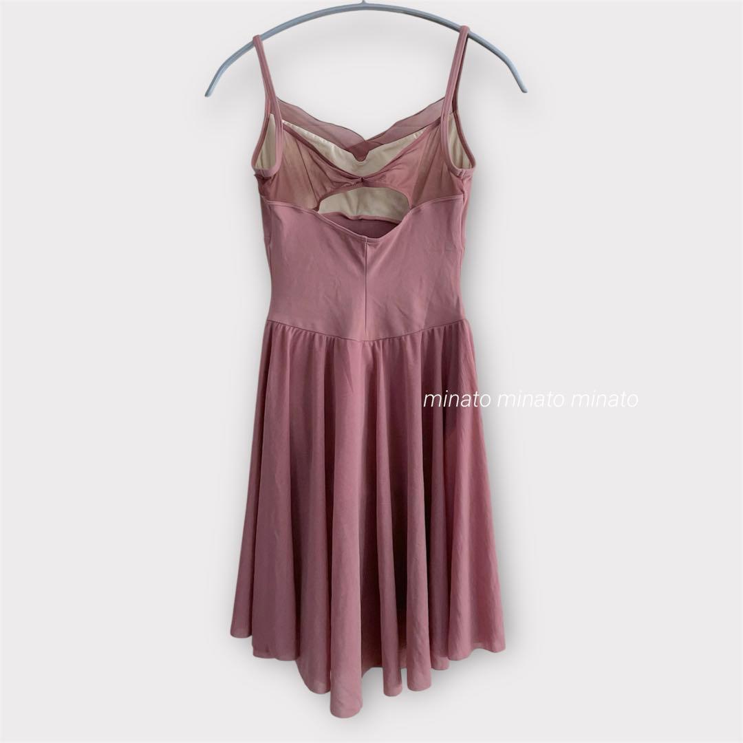 未使用 チャコット チュールライン切替 スカート付 レオタード ローズ M