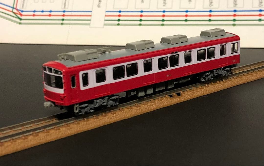 管理番号1617 京急800形旧塗装 NゲージKATO塗装済キット組立品T車3両