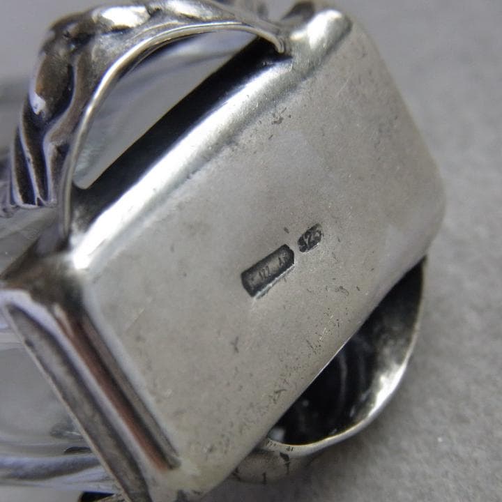 イタリア製 ビンテージ パフュームボトル シルバー925 猫の装飾 ネコ ねこ