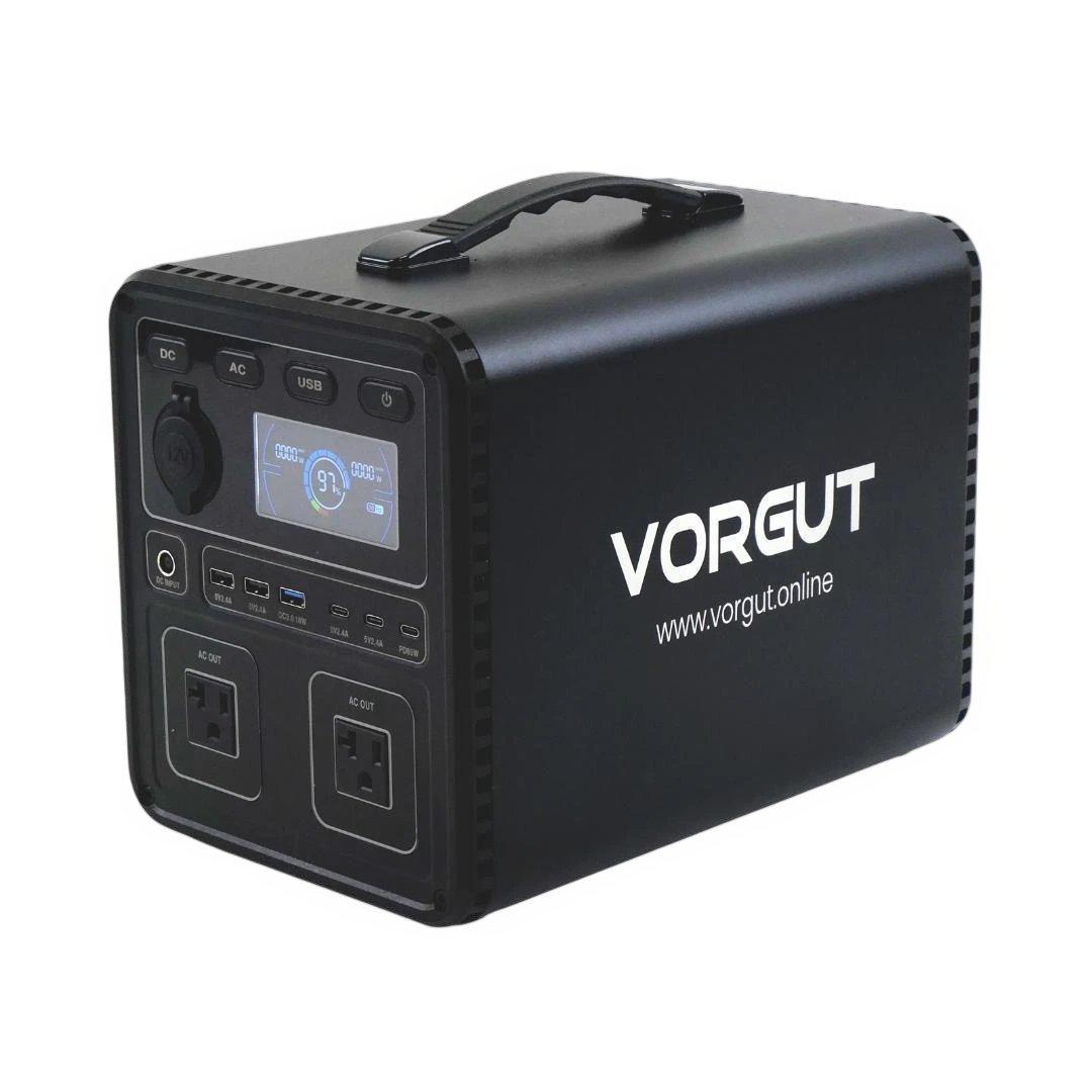 ポータブル電源　充電式　移動バッテリー 黒/オレンジ　p15　新品