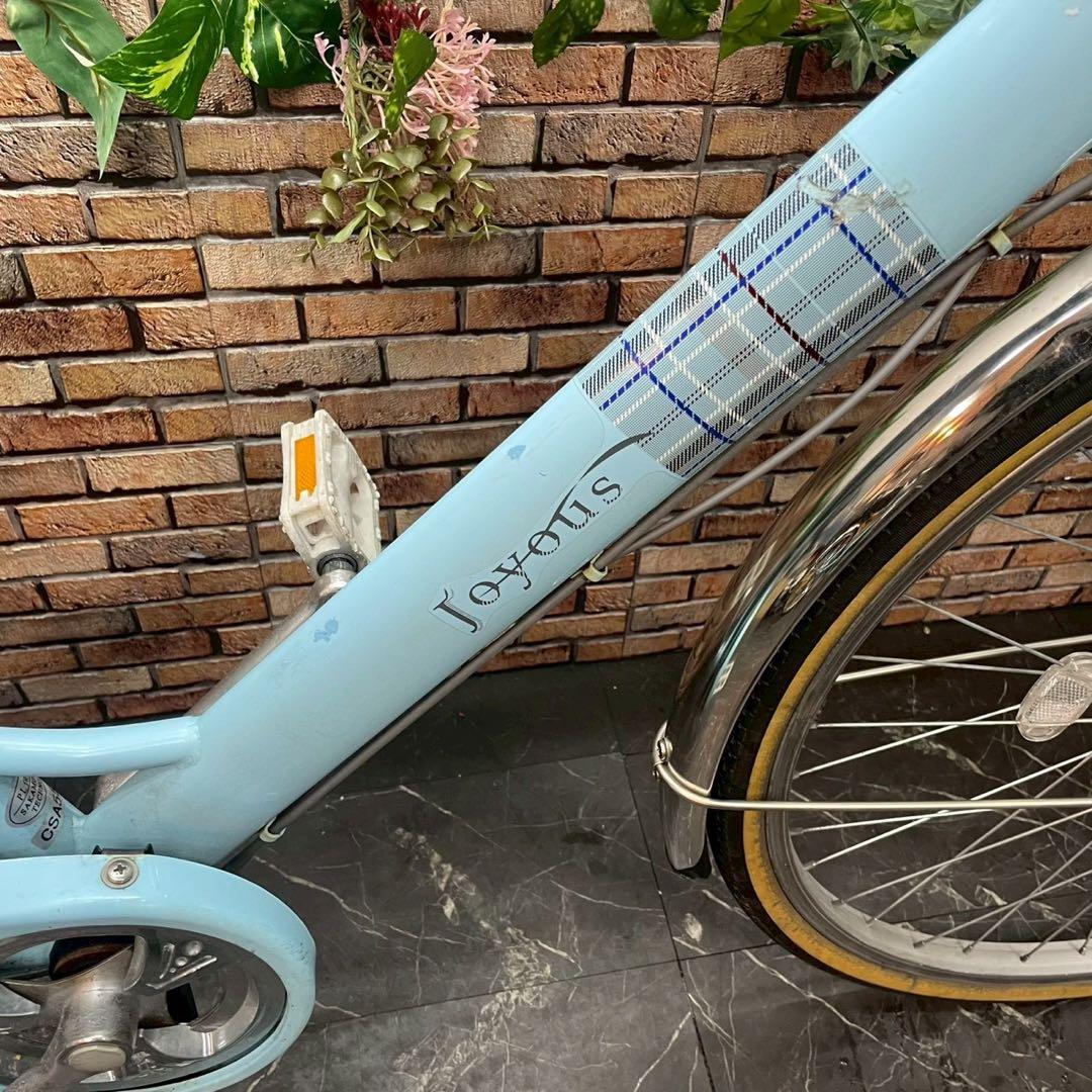 【110】子供用自転車 子供車 joyous 水色 26インチ 変速付き