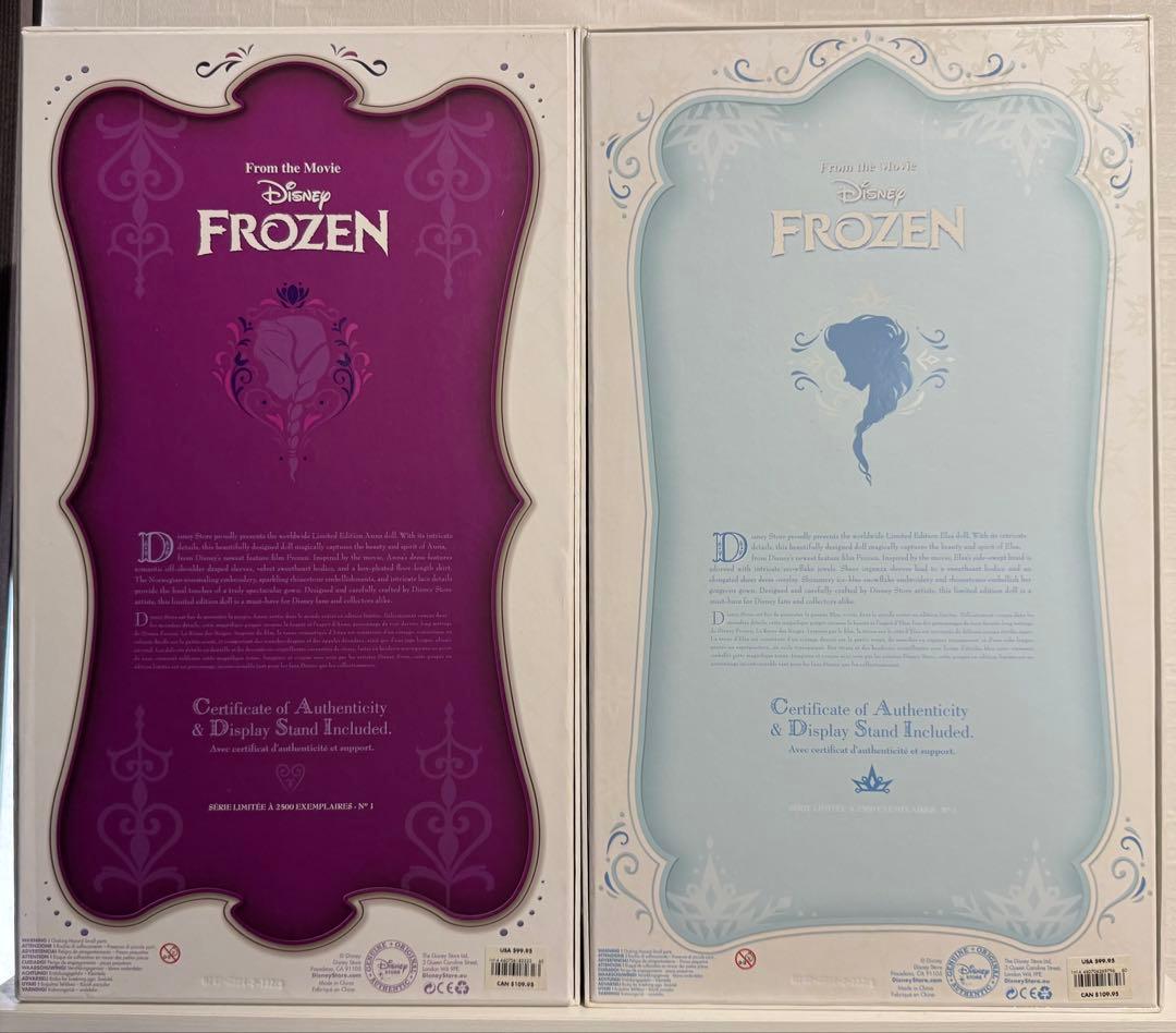 ディズニーストア アナと雪の女王 リミテッドドール アナ＆エルサ4体 日本未発売