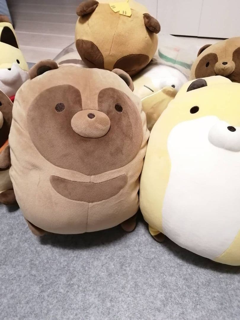 初期　タヌキとキツネ　タヌキぬいぐるみまとめセット