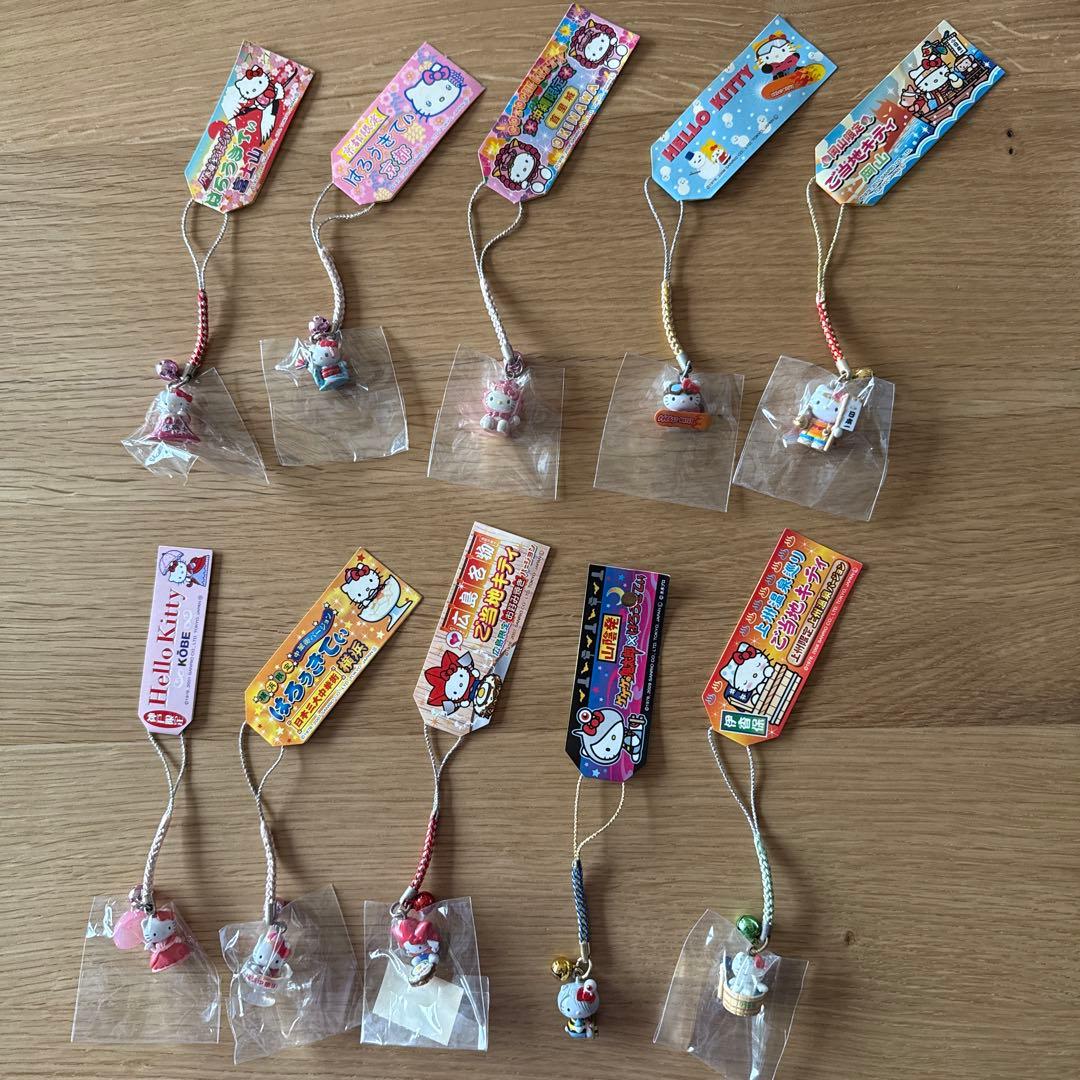 【値下げ】ハローキティ ご当地ストラップ 10個セット