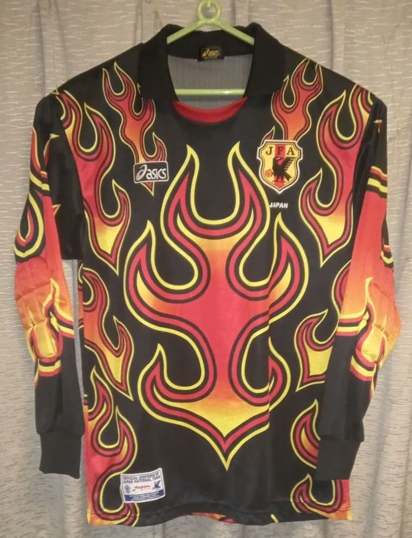 【匿名配送】【入手困難】98　日本代表　GK　asics　黒赤黄　FRANCE