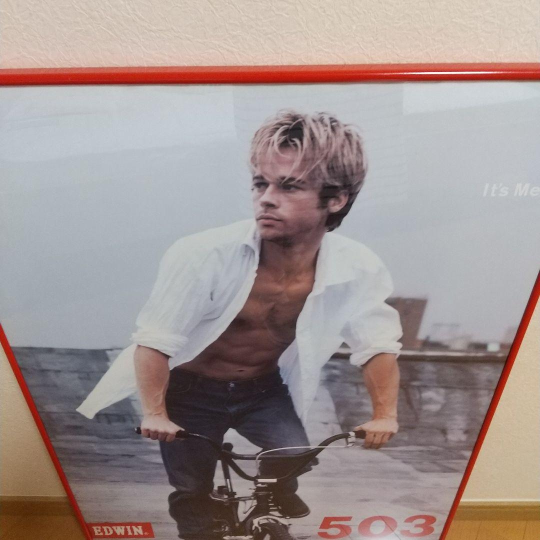 EDWIN 503 ブラッド・ピット 非売品ポスター額装済み