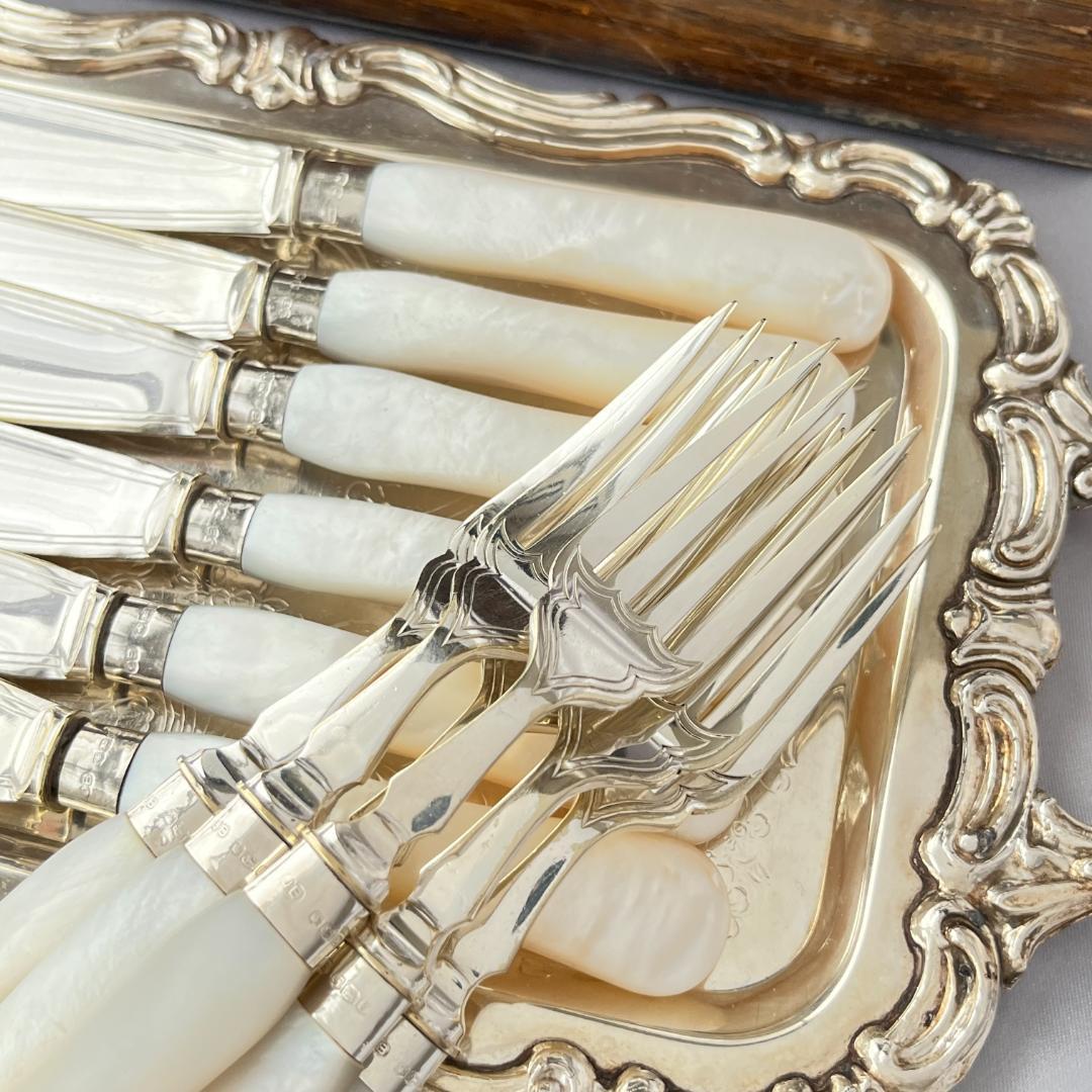 【John Biggin】【白蝶貝/純銀継手 】 マザーオブパール