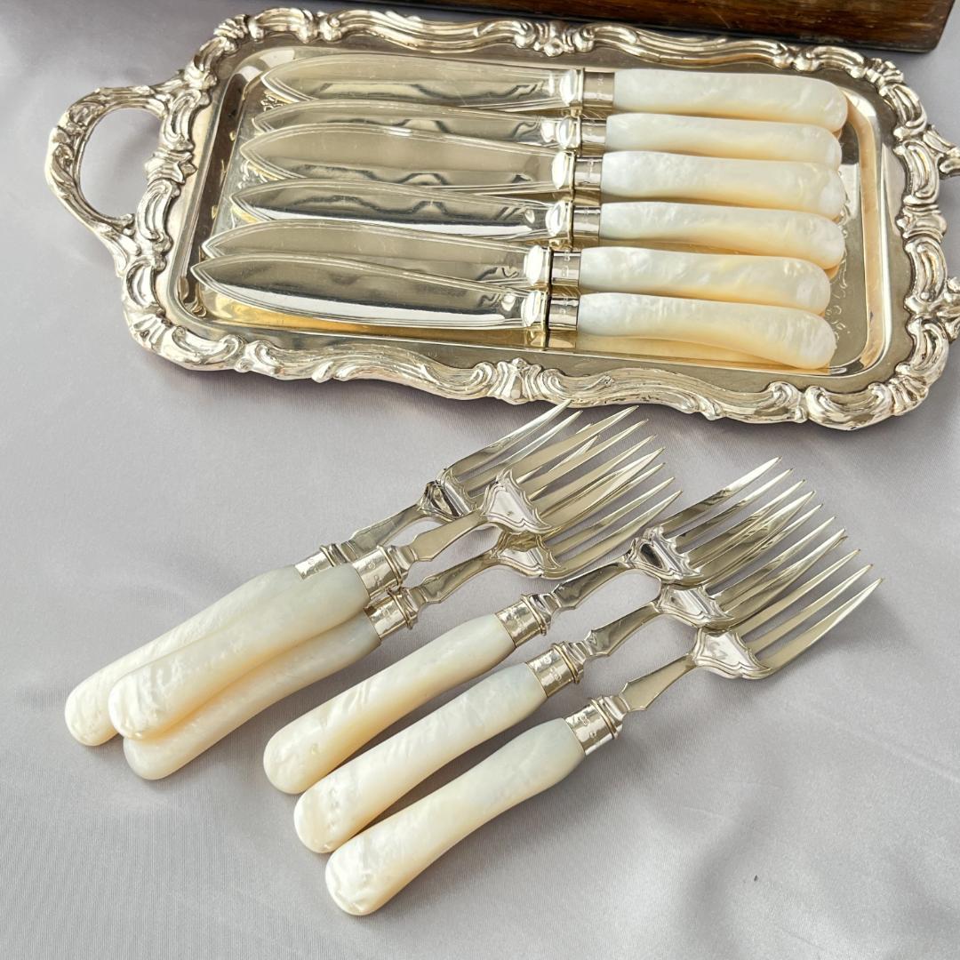 【John Biggin】【白蝶貝/純銀継手 】 マザーオブパール