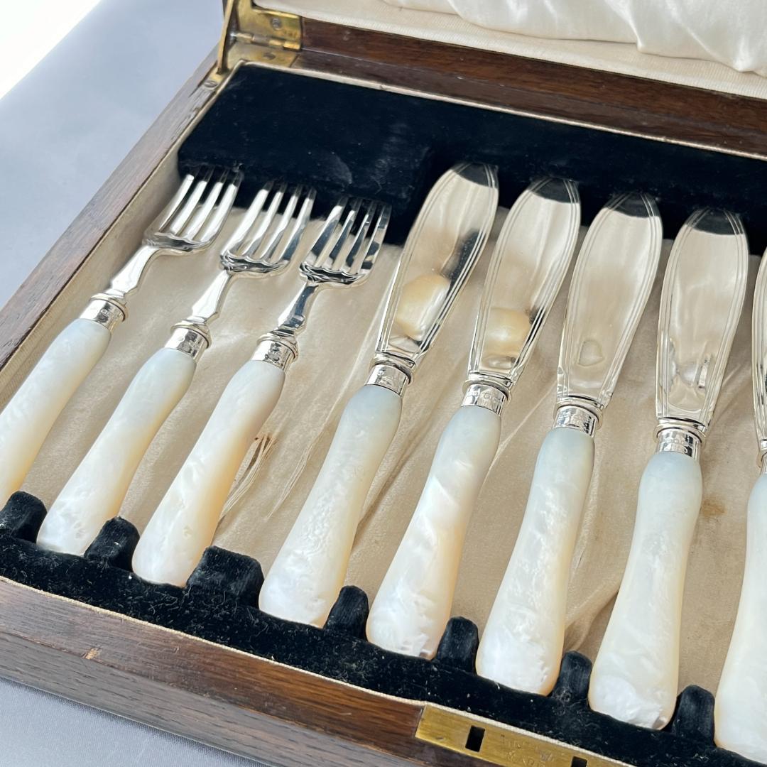 【John Biggin】【白蝶貝/純銀継手 】 マザーオブパール