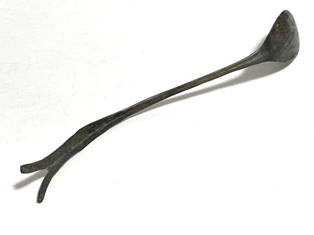 #1韓国骨董　アンティーク　高麗匙　砂張　佐波理　古銅　スプーン　スッカラ　灰匙