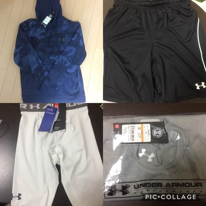 アンダーアーマー 4点セット ロゴ付きバッグ付き