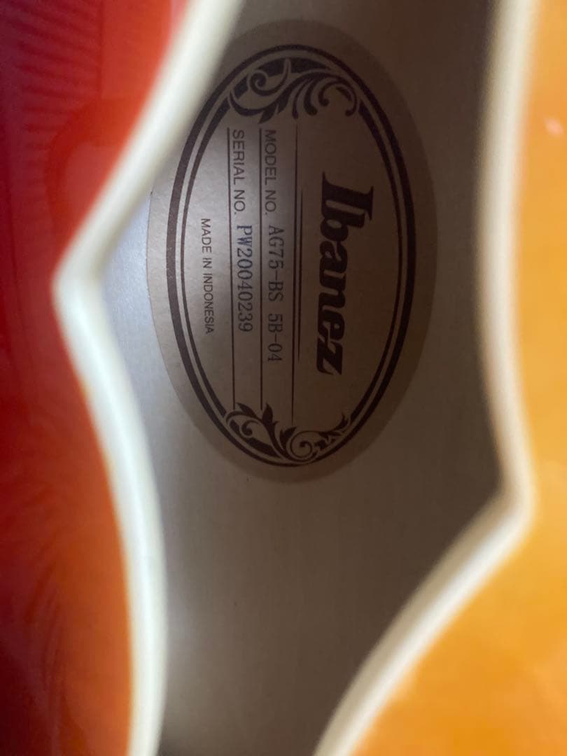 Ibanez フルアコギター AG75-BS