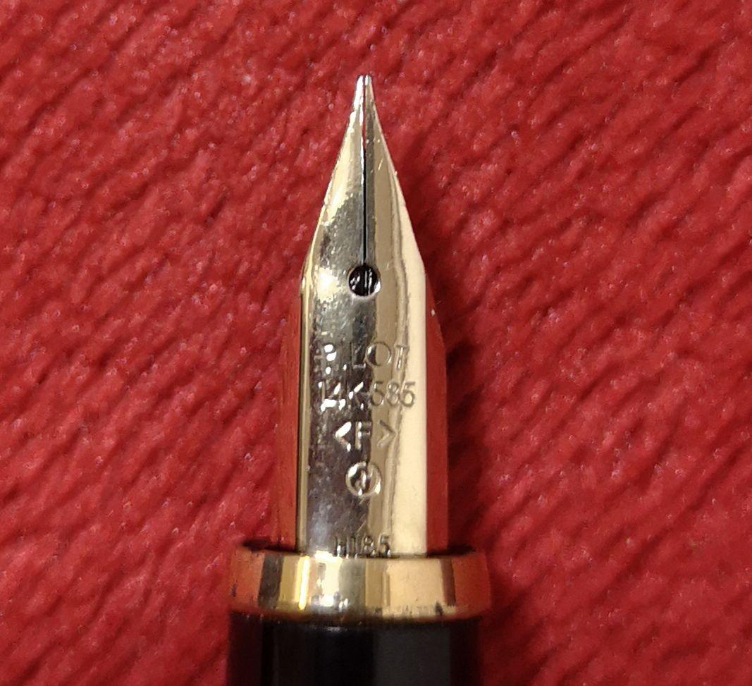 パイロット 万年筆 14K-585 刻印 14金 F H185 ブラックゴールド