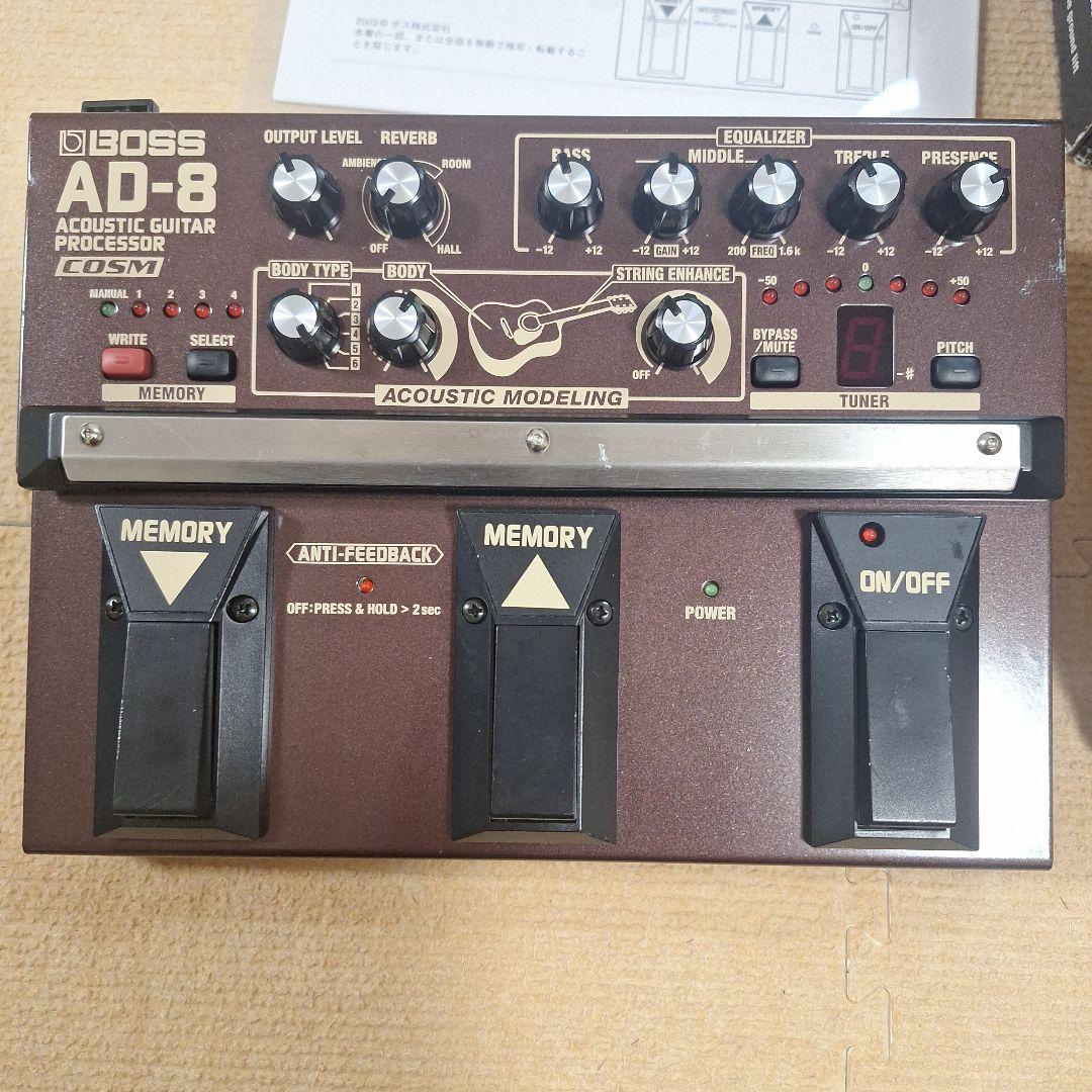■BOSS AD-8■ステージ用アコースティック・ギター・プロセッサー■元箱付■
