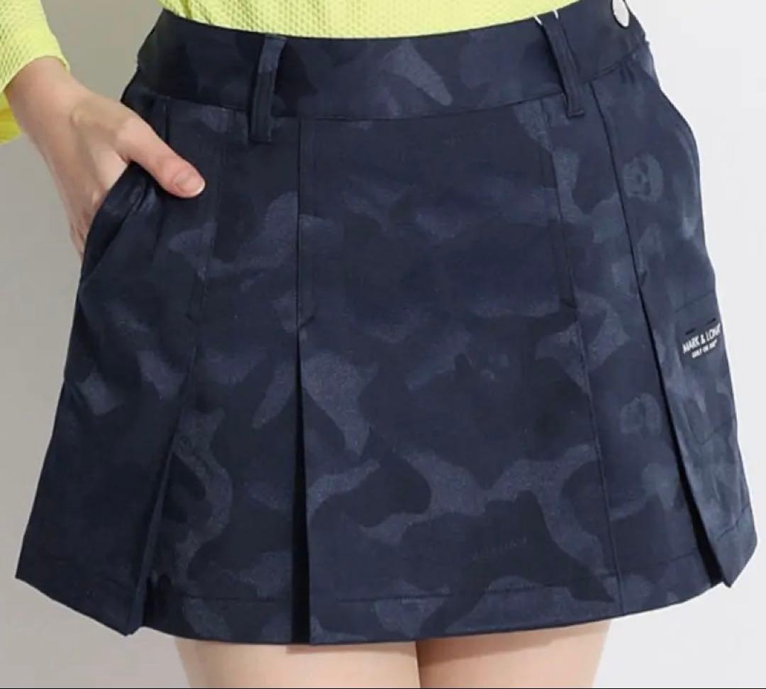 完売商品マーク＆ロナ 一体型ペチパンツ◆艶スカルカモフラスカートゴルフ女子
