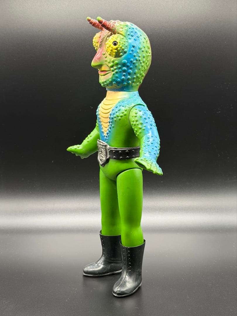 【旧バンダイ製】　怪人 死神カメレオン　スタンダードサイズ ソフビ　希少品