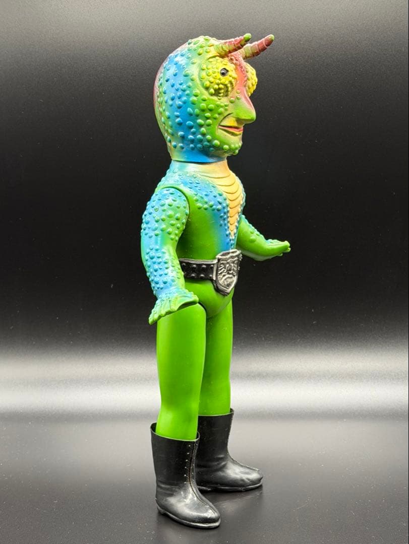 【旧バンダイ製】　怪人 死神カメレオン　スタンダードサイズ ソフビ　希少品