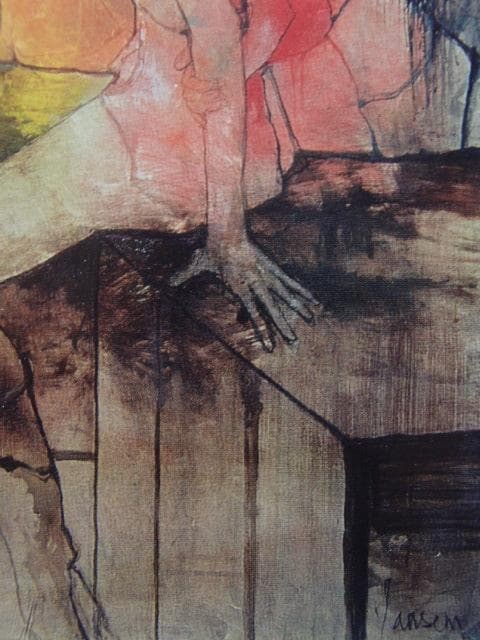 ジャン・ジャンセン、「休憩する踊り子」、希少、高級額装・画集画