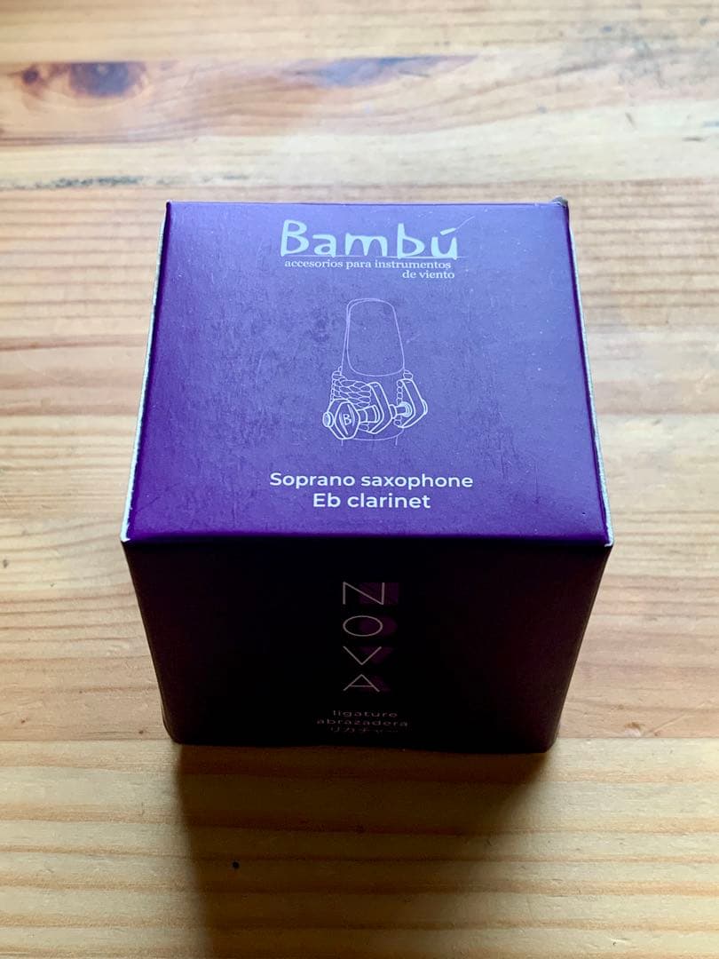 な*ん様 ソプラノサックス bambu NOVA ligature アメジストパ