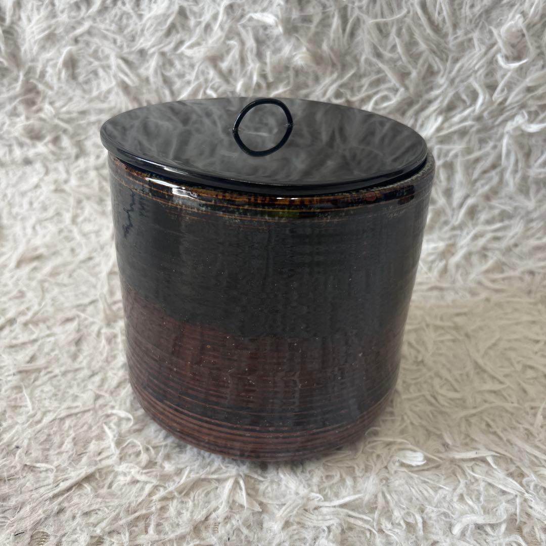 ◎極美品 未使用レベル 水指 宇田佐平造 瀬戸釉 一重口水指 共箱 茶道具