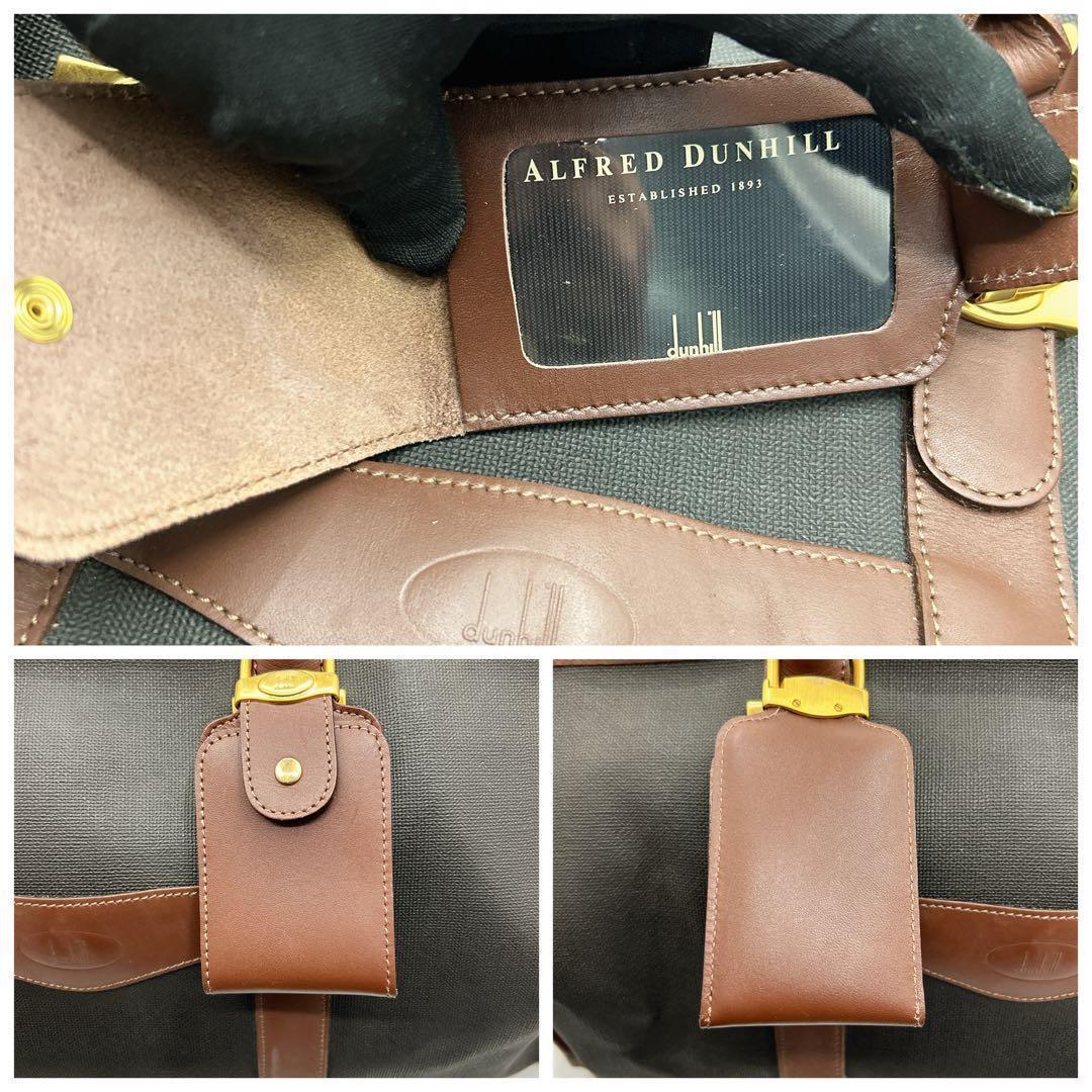 dunhill PVC×レザーボストンバッグ 大容量旅行 50cm英国クラシック