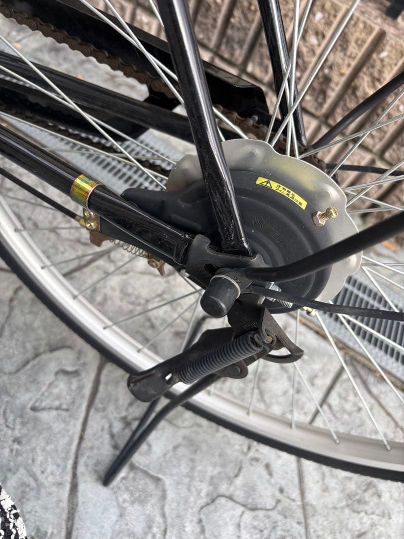 ブラック シティサイクル 自転車　27インチ　直接引取限定！