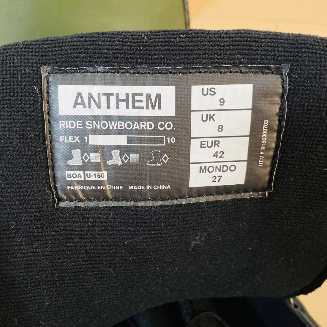 RIDE スノーボードブーツ ANTHEM BOA付き 27cm