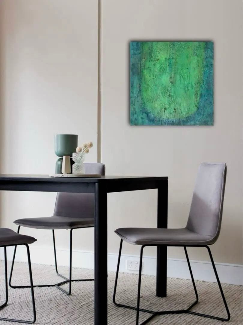 絵画 アクリル画 北欧 アート 抽象画 爽やか インテリア おしゃれ グリーン