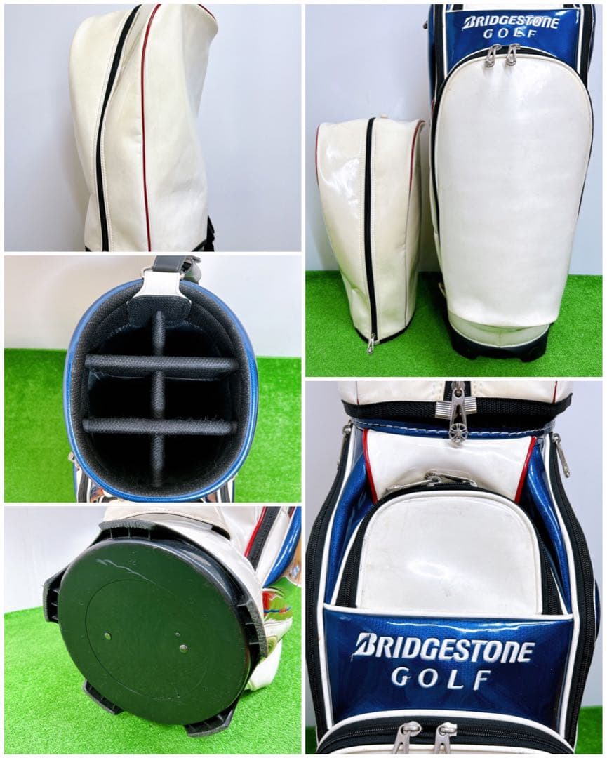 ブリヂストン ゴルフ キャディバック 3点式ショルダー エナメル ハイグレード
