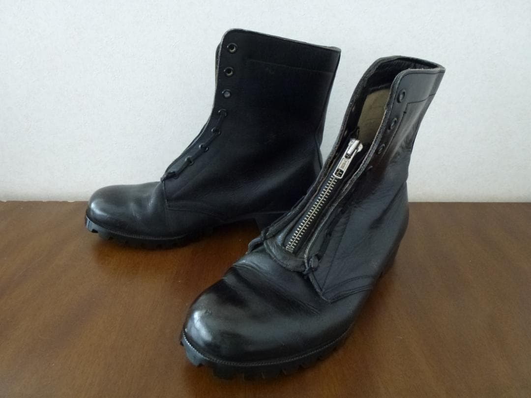 ジェットパイロット飛行靴フライトブーツ航空自衛隊56式航空靴フジ製昭和レトロ靴