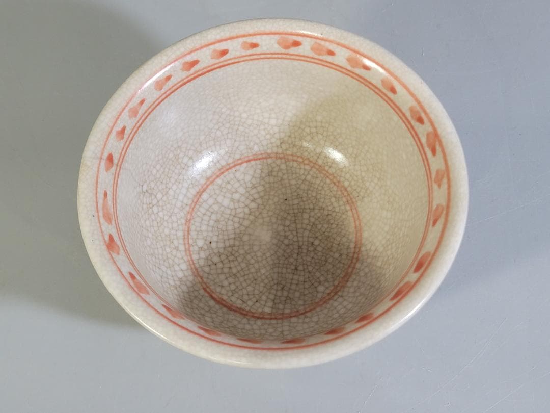 茶道具 安南 赤絵 茶碗 時代物 DT436