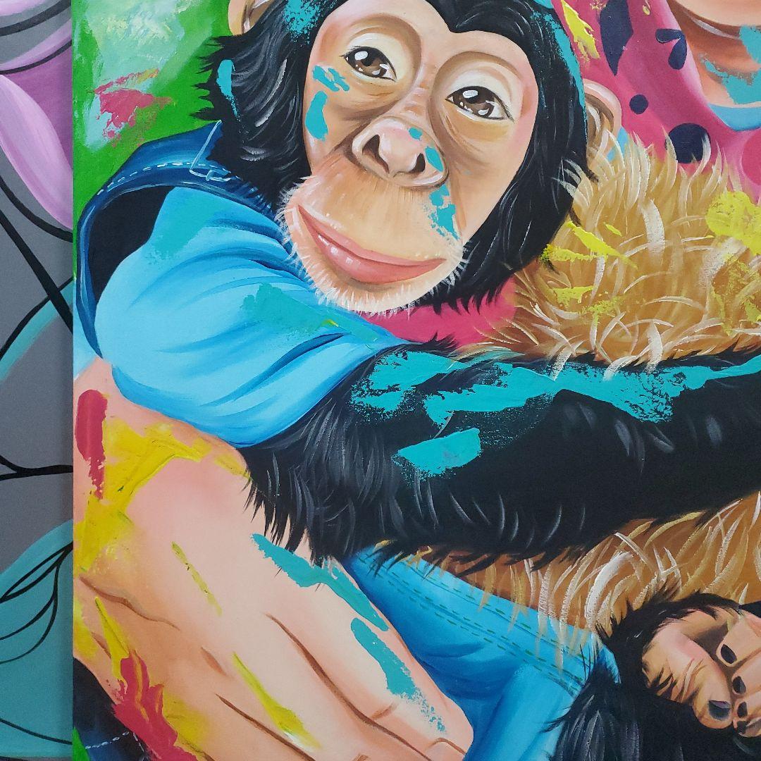 SHIMURA KEN アクリル絵の具97x130cm