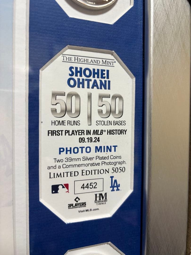 大谷翔平　50-50 記録達成 ダブルフォトミント シリアル番号付き