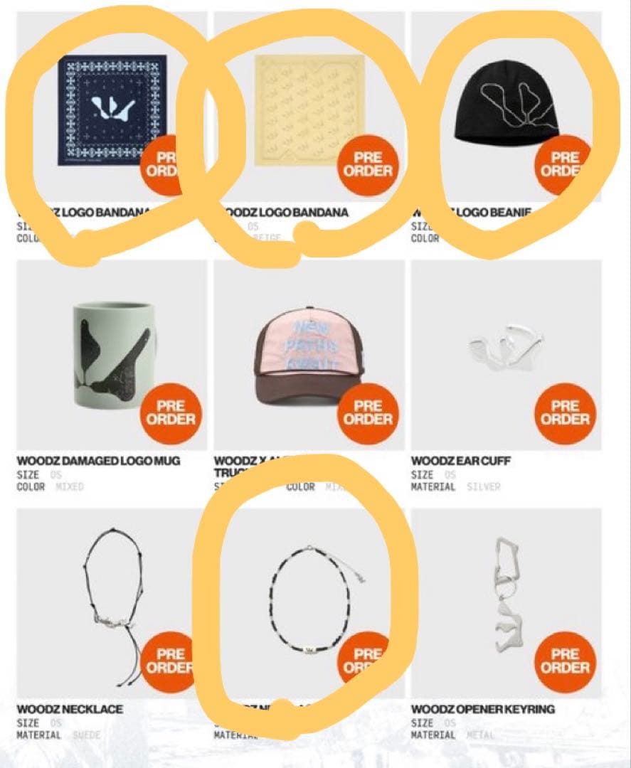 WOODZ バンダナ　ビーニー　ネックレス　グッズ　チョスンヨン