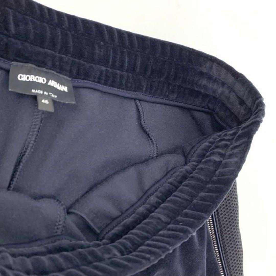 Giorgio Armani ベルベット　トラックスーツ　スウェット　ネイビー