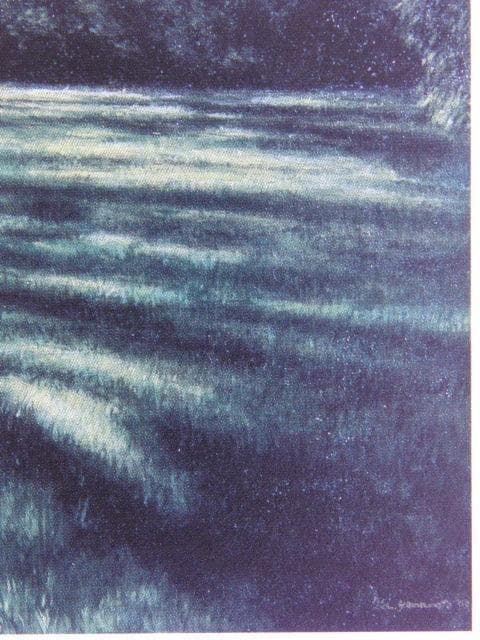 山本貞、【少年のいる夏】、希少な額装用画集より、新品額装付、状態良好