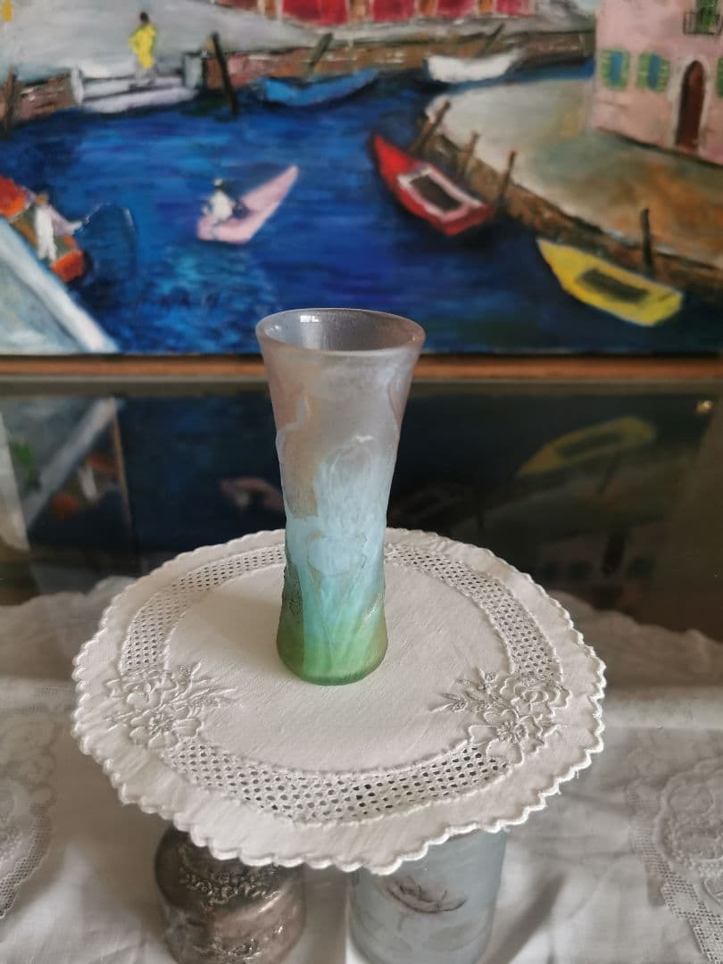 アンティーク桜刺繍ドイリー シュバルム透かしローズステッチ マディラ刺繍レースα