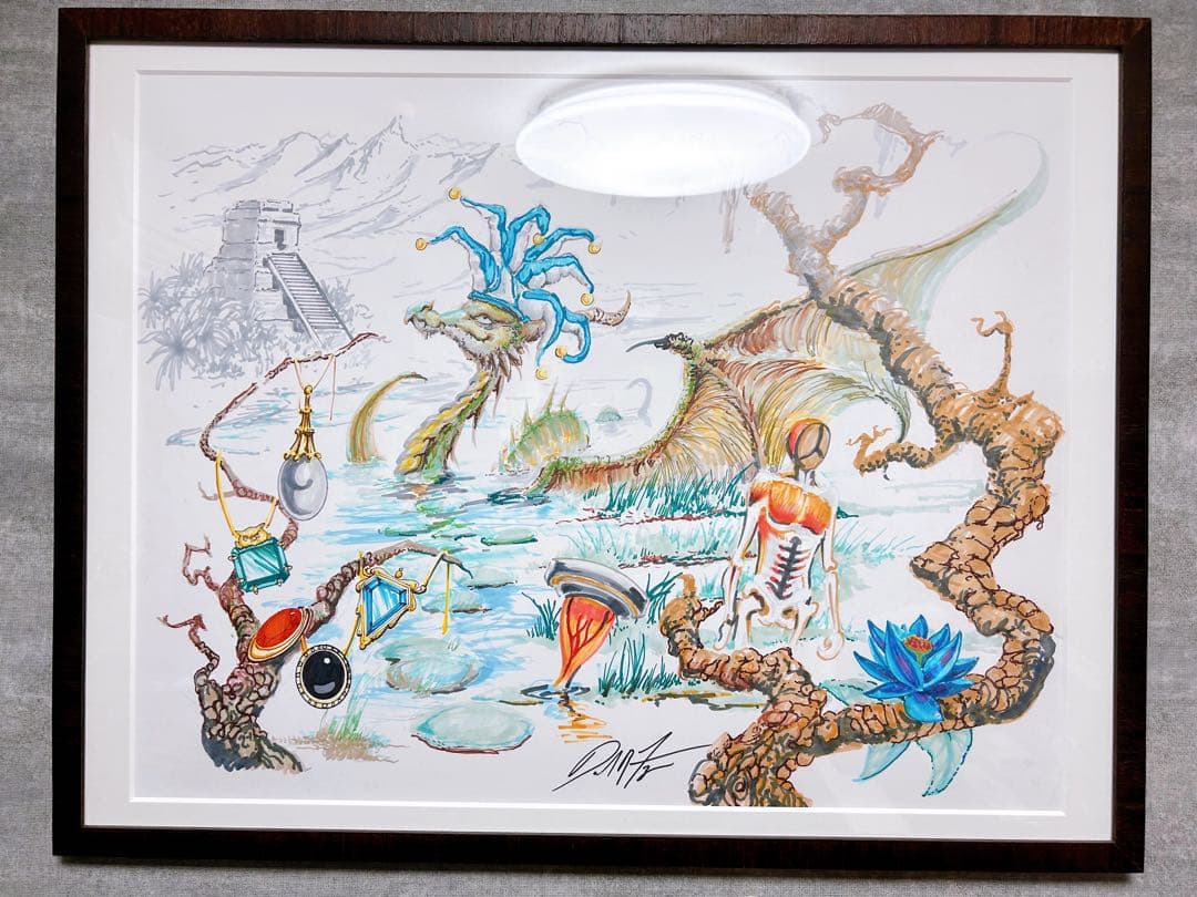 MTG ペンアート『パワー9/ドラゴン/沼』Dan Frazier