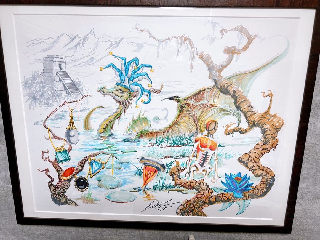 MTG ペンアート『パワー9/ドラゴン/沼』Dan Frazier