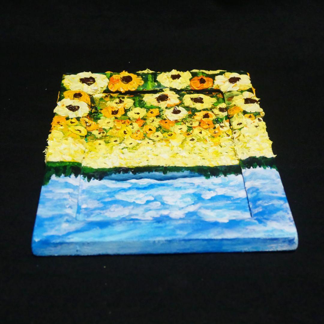 油絵 油彩 油彩画 絵 絵画 【ひまわり広場】ミニ絵画