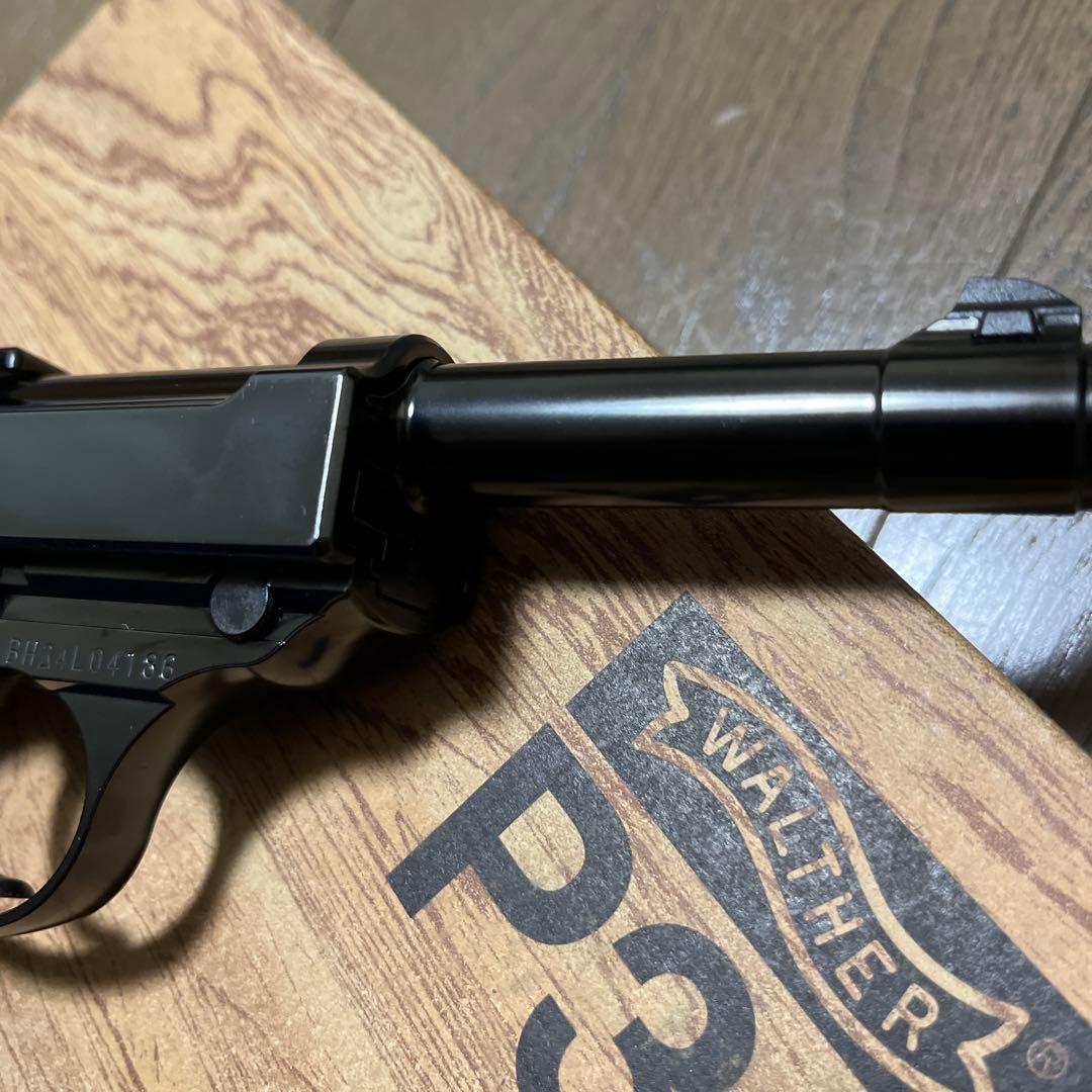 マルゼン ワルサー P38 ブラックメタル　木グリ付