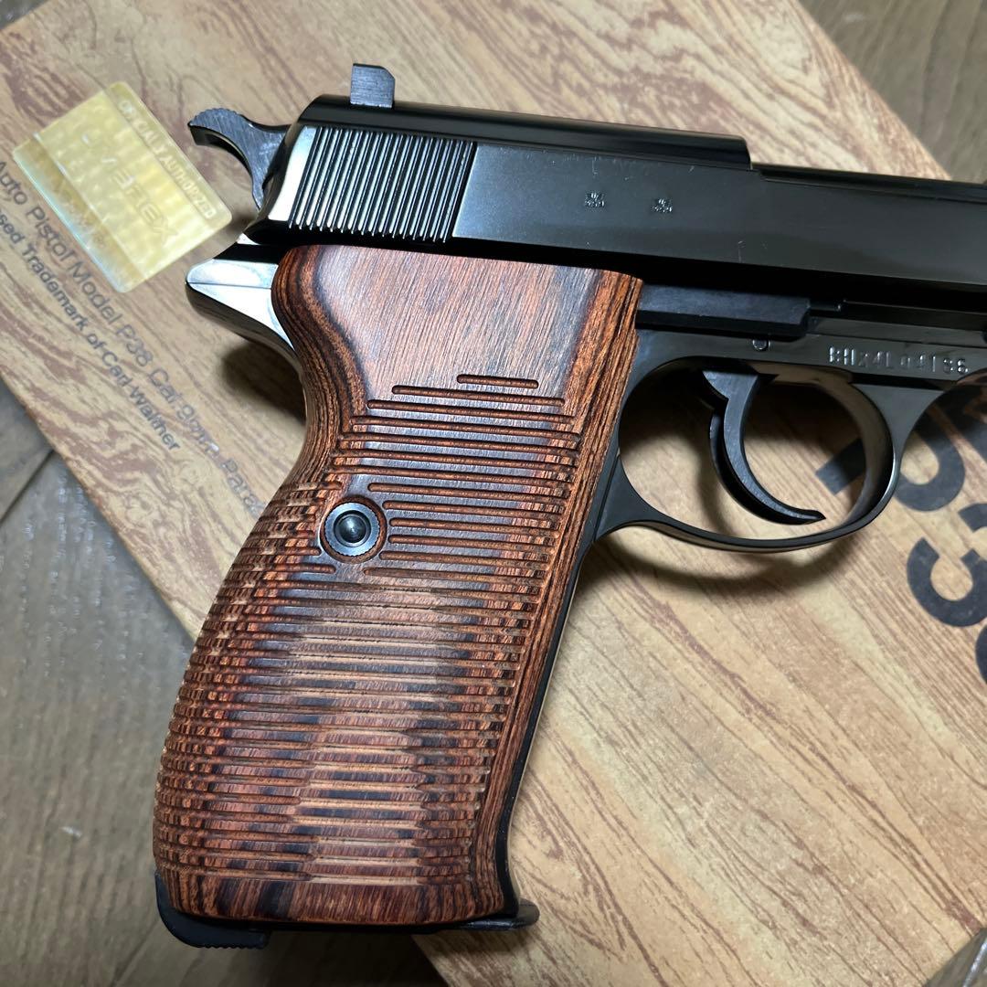 マルゼン ワルサー P38 ブラックメタル　木グリ付