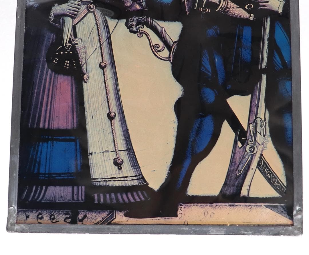 シラー戯曲 ウィリアム・テル 稀少 大型 ヴィンテージ ステンドグラス